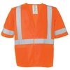 Ironwear Polyester Mesh Safety Vest Class 3 w/ 3 Pockets (Orange/3X-Large) 1291-O-3XL